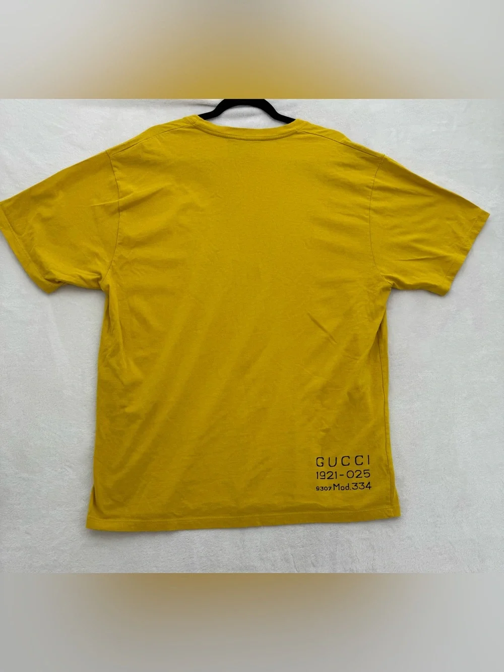 Gucci Crewneck T-Shirt Mens Size XL Yellow Short Sleeve Cotton